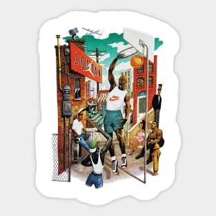 90s Jordan Basketball Look Classic Sticker